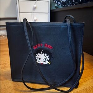 Betty Boop Black Tote Bag with Durable Fabric and Structured Design